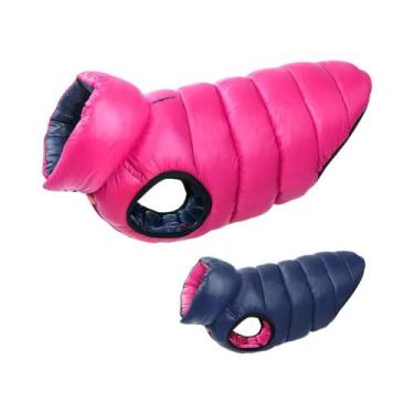 Imagem de Jaqueta Reversível Impermeável Para Cães, Colete Grosso Para Inverno, 