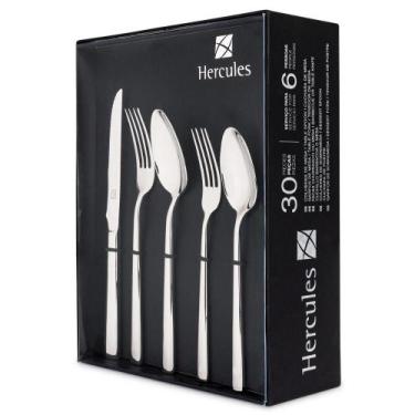 Imagem de Faqueiro Estojo 30 Peças Aço Inox Mykonos Hércules - Hercules