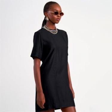 Imagem de Vestido Curto Colcci Gola Listra Feminino-Feminino