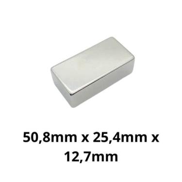 Imagem de Imã Neodímio Bloco Magnético N42 50,8 x 50,8 x 12,7 mm Super Forte Pot