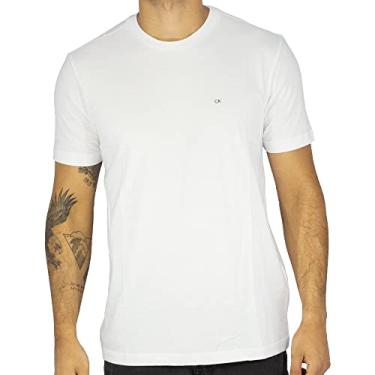 Imagem de Camiseta Básica, Calvin Klein, Masculino, Branco 2, M