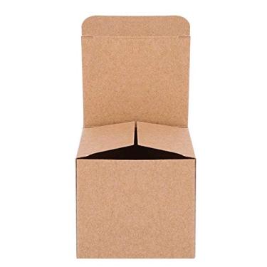 Imagem de Caixa de Natal, como uma pequena caixa quadrada dobrável, com artesanato requintado, conjunto de papelão é uma ferramenta prática de embalagem de presente. (50 caixas/conjunto sem corda de cânhamo)