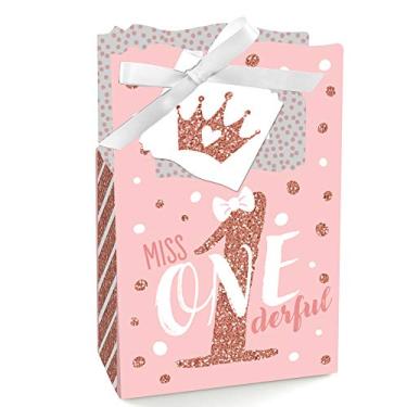 Imagem de Big Dot of Happiness Caixas de lembrancinha de aniversário para meninas - Conjunto com 12