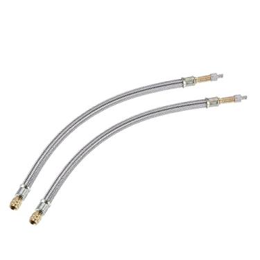 Imagem de X AUTOHAUX 2 peças 310 mm 12,20 polegadas válvula de pneu extensão inflador extensor mangueira universal ajuste para carro motocicleta bicicleta