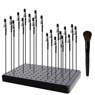 Imagem de 1PC Painting Stand Base and 1PC Cleaning Brush 10PCS 7.3inch Alligator Clip Stick and 10PCS 5.9inch Alligator Clip Stick Set Modeling Tools for Airbrush Hobby Model Parts