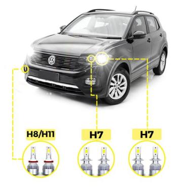 Imagem de Kit Ultra LED Volkswagen T-Cross 2020/23 20000 Lúmens 6500K - V10