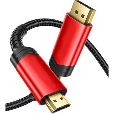 Imagem de Cabo Displayport Para Hdmi 5m Blindado Cabo Dp Hdmi 5 Metros - HDMatte