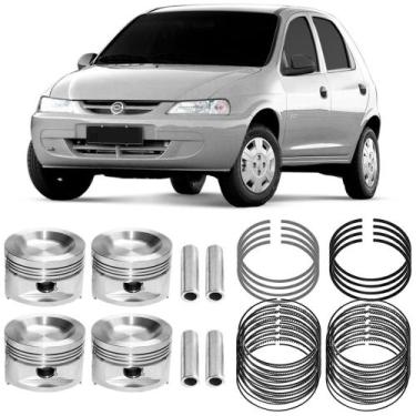 Imagem de Kit Pistão Anel 0.50 Celta Classic Corsa 1.0 8V Gasolina - Metal Leve