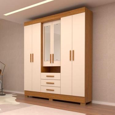 Imagem de Roupeiro Débora Capelinha com Espelho 6 Portas ACP Móveis - ACP Moveis