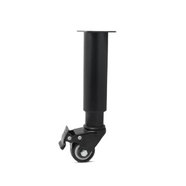 Imagem de Furniture legs with casters, adjustable sofa legs with removable wheel support legs, suitable for cabinet,sofa,side table,TV stand replacement legs(4pcs)(Black,6.1cm/2.4in*18.5cm/7.28in)