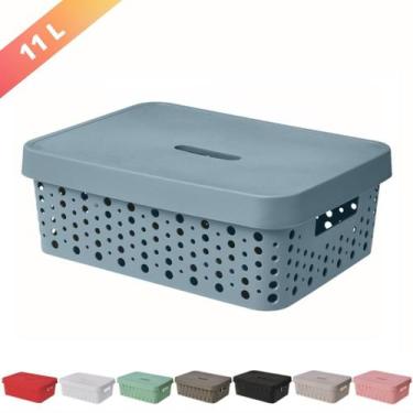 Imagem de Caixa Organizadora Trama Rattan 11L Usual Utilid. - Usual Utilidades, 