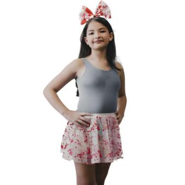 Imagem de Fantasia Halloween Barata pra Menina Saia Com Sangue pra Fantasia Zumb