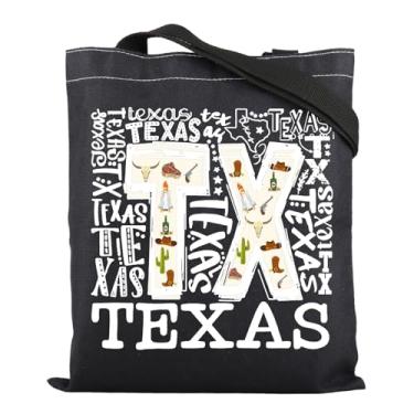 Imagem de ZJXHPO Texas Trip Sacola Texas State Travel Gift Texas Souvenir Texas Vacation Shopping Bag Texas Theme Gift, Bolsa Bl Tx, Medium