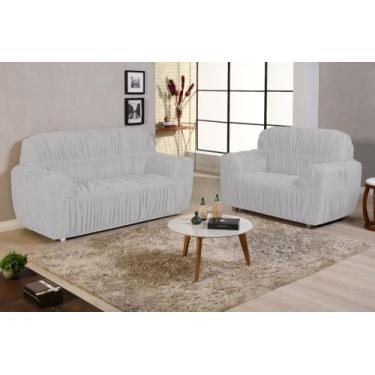 Imagem de Capa para sofa king 2 e 3 lugares malha gel elasticada - MAYRA ENXOVAI
