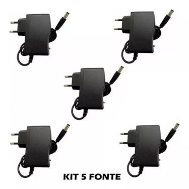 Imagem de Kit 5 Fonte 12v 2a Bivolt Estabilizada Led - inports