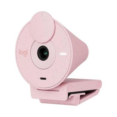 Imagem de Webcam Logitech Brio 300 - Rosa/Branco, rosa