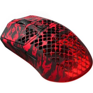 Imagem de Mouse Gamer Steelseries 62609 Aerox 3 Faze Edition Sem Fio, preto/verm