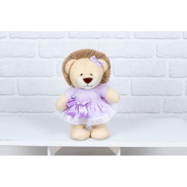 Imagem de PELUCIA SAFARI LEÃO AMORE 25 CM - PARA DECORAÇÃO/VESTIDO COM LESE (lilás liso)