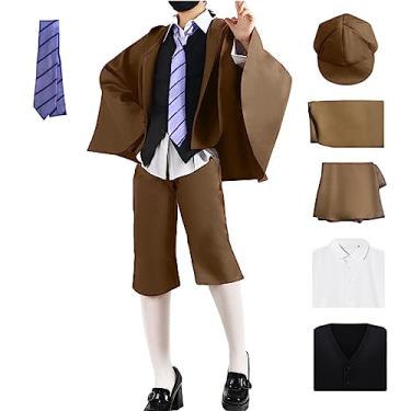 Imagem de Edogawa Ranpo Fantasia Cosplay Conjunto Completo Anime Bung Cachorros Vadios Cosplay Roupa Capa de Detetive, Ranpo, M