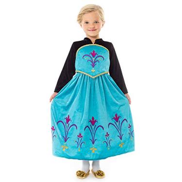 Imagem de Little Adventures Fantasia de fantasia da coroação da rainha do gelo para meninas (grande 5-7) – Lavável à máquina, brincadeira infantil e vestido de festa sem glitter