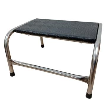 Imagem de Escada Para Maca 1 Degrau Metálica Auxiliar Inox Medcombo