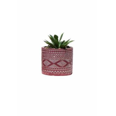 Imagem de Vaso em Cimento com Suculenta Planta Artificial Cachepot - Onix, Pink