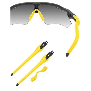 Imagem de HILEEN Óculos de sol de substituição preto fosco para óculos de sol Oakley Radar EV Path Pitch Advancer - Amarelo