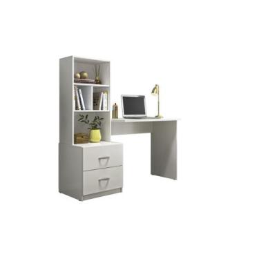 Imagem de Mesa Escrivaninha C/ Colméia Organizadora Quarto Escritório Estudo Tra