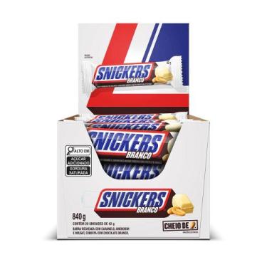 Imagem de SNICKERS Display 840g C/ 20x42g  Sabores, Chocolate branco