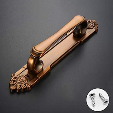Imagem de Puxador deslizante de liga de zinco para porta de celeiro, móveis antigos armário de cozinha armário armário armário maçaneta de porta de madeira, puxadores de gaveta de banheiro de bar, com parafuso
