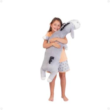 Imagem de Travesseiro Gigante Xuxão Animais Pelúcia 100% (Burro cinza)