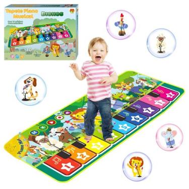 Imagem de Brinquedo Educativo Tapete Musical Bichos Com Piano Volume Ajustável 5