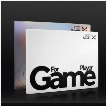 Imagem de yiodelu Tapete de mouse para jogos de vidro temperado ultrafino tapete de mesa antiarranhões, resistente ao desgaste 400 * 300 * 1,8 mm, almofadas sofisticadas ultramacias, microgravadas, base de