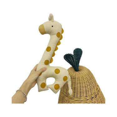 Imagem de Boneca Girafa Bebê Brinquedo De Lona Travesseiro Confortável Infantil 