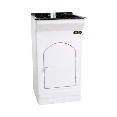 Imagem de Tanque de Lavar Roupa Fiberblu Paris 20 Litros Granitado Preto