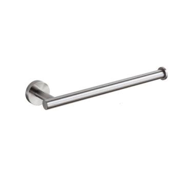 Imagem de Acessórios redondos para banheiro – Suporte para papel higiênico de aço inoxidável escovado, anel para toalha, gancho para roupão – Moderno, 3 peças, suporte para toalha