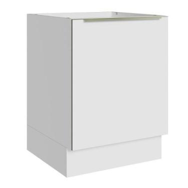 Imagem de Balcão 60 Cm 1 Porta (sem Tampo) Branco/Branco Veludo - MADESA