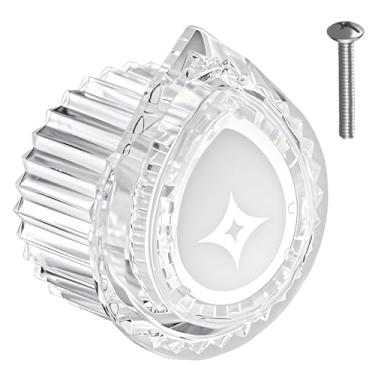 Imagem de Maçaneta de chuveiro para Moen 100710 Posi-temp Kit de botão de substituição de banheira e chuveiro, 100710 substituição de alça de chuveiro, inserção de botão cromado