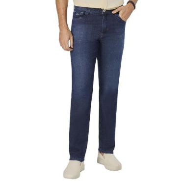Imagem de Calça Jeans Masculina Max Denim Reta Cintura Média Azul, Azul, 44