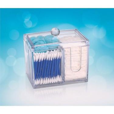 Imagem de Porta Algodão Cotonete Organizador Acrílico Cosméticos Make N709 Nique