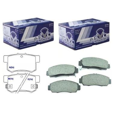 Imagem de Kit pastilha de freio dianteira + traseira - honda civic lxr 1.8 2012 