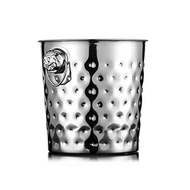 Imagem de Balde de gelo para festas Balde de gelo martelado de aço inoxidável balde de champanhe 3L balde de gelo balde de gelo isolado cerveja balde de gelo recipiente de gelo balde de vinho