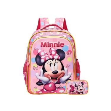 Imagem de Kit Escolar Minnie Mouse Mochila De Costas + Estojo Box