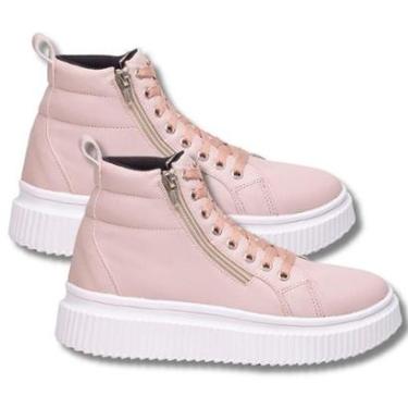 Imagem de Kit 2 Pares De Tênis Feminino Plataforma Rosa Esltico Skate, Balada.-Feminino