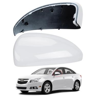 Imagem de LOIYLLEN Substituição da capa do espelho do lado do motorista para Chevrolet Chevy Cruze 2009 2010 2011 2012 2013 - Capas de espelho do lado esquerdo, acessórios de tampa do espelho retrovisor branco