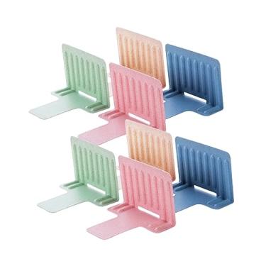 Imagem de ROMISBABA 8 divisórias de gaveta de PP para armazenamento de alimentos refrigerados, organizador de cozinha empilhável, tamanho ajustável para armários e freezers, cor aleatória