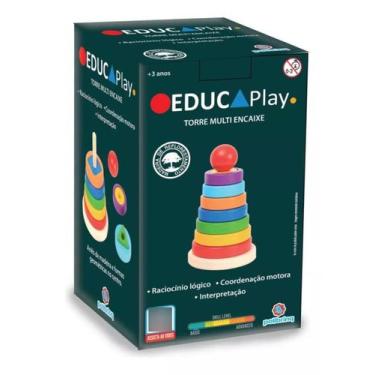 Imagem de Brinquedo Infantil Com Anéis Formas Geometricas Polibrinq