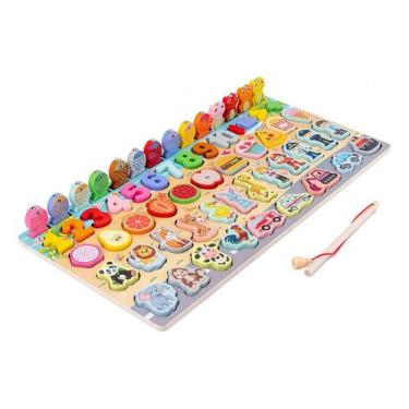 Imagem de Placa de pesca magnética de brinquedo educacional para crianças - J-On