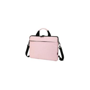 Imagem de Bolsa de capa para notebook Generic 15,6" em lona rosa - Lightbek Offi