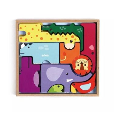 Imagem de Quebra Cabeça 3 D Monte E Encaixe Animais